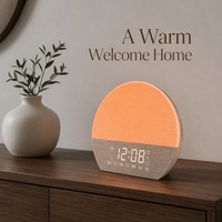 Réveil intelligent de chevet intergénérationnel avec lumière de réveil et machine à bruit blanc pour le sommeil – Cadeau bien-être idéal pour les vacances