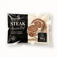 Sacs sous vide personnalisés de qualité alimentaire, pochettes à fermeture éclair verticales pour la conservation des aliments, viande congelée, noix