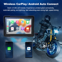 Navigation GPS portable pour moto 5 pouces avec écran tactile Full HD, CarPlay et Android Auto intégrés, WiFi intégré, étanche IP67 ZC11A/D