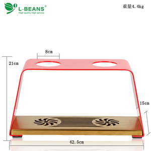 Étagère de présentation pour café et thé L-Beans avec support pour bouilloire en verre pour comptoir de bar - Product Image 5