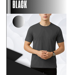 Comfortable 180 GSM Cotton <b>T</b>-<b>Shirt</b> For Men Round Neck Design Lightweight Fabric Perfect For <b>Office</b> Casual Outdoor Or Weekend - Product Image 2