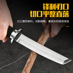 Couteau droit d'extérieur, couteau tactique de survie pour le camping, couteau à quille tout-en-un, couteau à fruits portable, couteau à viande à manche aiguisé - Product Image 4