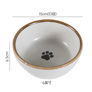 Bol en céramique pour animaux de compagnie, fournitures de chats et chiens, de personnalité créative, aliments et eau à boire, bol pour animaux domestiques - Product Image 6