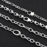 M893 Lot de 10 accessoires de fabrication de bijoux DIY, crochets mousquetons en cuivre plaqué rhodium pour colliers et bracelets, vente en gros
