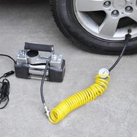 Kit d'urgence pour voiture Compresseur d'air double cylindre Pompe à pneu Gonfleur d'air automatique avec lumière LED Outil de réparation des pneus