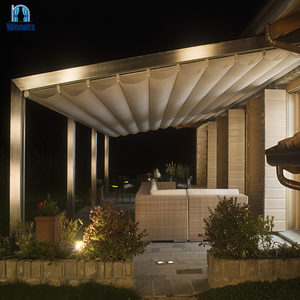 Pergola à toit rétractable télécommandée en promotion – Système d'auvent pliant pour terrasse avec couvertures de toit rétractables - Product Image 3