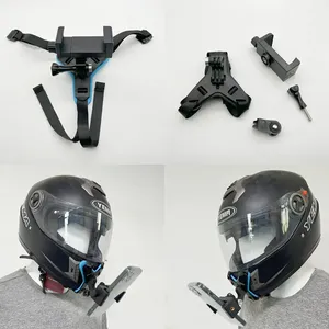 Soporte de Mentón para Casco de Motocicleta 5 en 1, Correa Giratoria para Teléfono Móvil con Silicona para Cámaras de Acción <span class=keywords><strong>Hero</strong></span> Sports - Product Image 4