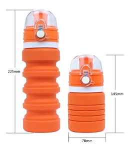 Botella Deportiva de Silicona Plegable de 400 ml, Tapa a Prueba de Fugas con Rosca, Libre de BPA, Ecológica, Ligera, Reutilizable, para Beber Directamente - Product Image 5