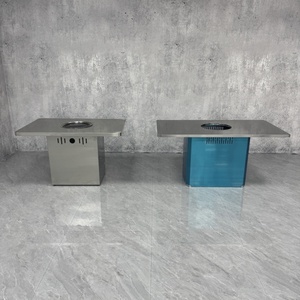 <span class=keywords><strong>Table</strong></span> <span class=keywords><strong>de</strong></span> marmite en acier inoxydable <span class=keywords><strong>de</strong></span> style industriel, la boîte peut être utilisée pour placer une cuisinière à induction et une cuisinière portable au butane. - Product Image 3