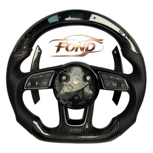 Volant LED en fibre de carbone pour <span class=keywords><strong>Audi</strong></span> A4 S4 B9 8W A5 S5 Q5 SQ5 A3 S3 RS3 RS4 RS5 A6 S6 RS6 <span class=keywords><strong>A7</strong></span> S7 RS7 C8 Q7 Q8 - Product Image 2