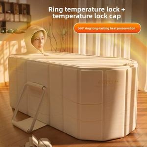 Bañera Apilable para Adultos, Bañera para Parejas, Doble, Plegable, con Temperatura Constante, para Uso Doméstico - Product Image 1