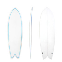 Planche de surf en mousse PU personnalisée avec teinte en résine, forme de queue de poisson, pour les sports nautiques et le surf