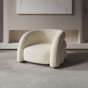आधुनिक आर्मचेयर छोटे टेडी बुलिंग आर्म क्वेंट लिविंग रूम मखमली कुर्सी लाउंज सोफा एकल सीटर सोफा - Product Image 4