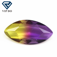Tomy — pierres précieuses à facettes 5x10mm-10x20mm, synthétique, tourmaline, en vrac, technologie mixte et multicolore, verre de cristal