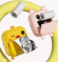 Cámara Instantánea para Niños, 4.8K 1080P, Grabación de Video, Selfie, Cámara Digital, Linda Cámara Infantil de Dibujos Animados, Impresión Instantánea Portátil