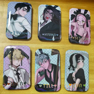 เข็มกลัดรูปสี่เหลี่ยมผืนผ้า 6 ชิ้น/ชุด ฉลองครบรอบ อนิเมะเกาหลี ตัวละครจากเวที  มิซิ ซัว อีวาน ทิล ฮยอน ลูก้า สำหรับคอสเพลย์ ตกแต่ง - Product Image 3