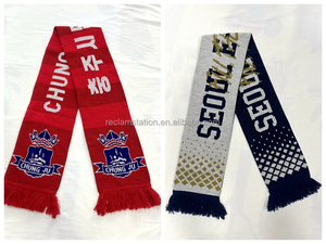 Sciarpe da Rugby da calcio <span class=keywords><strong>sportive</strong></span> per tifosi di calcio sciarpa marmitta lavorata a maglia in Jacquard in acrilico su misura - Product Image 4