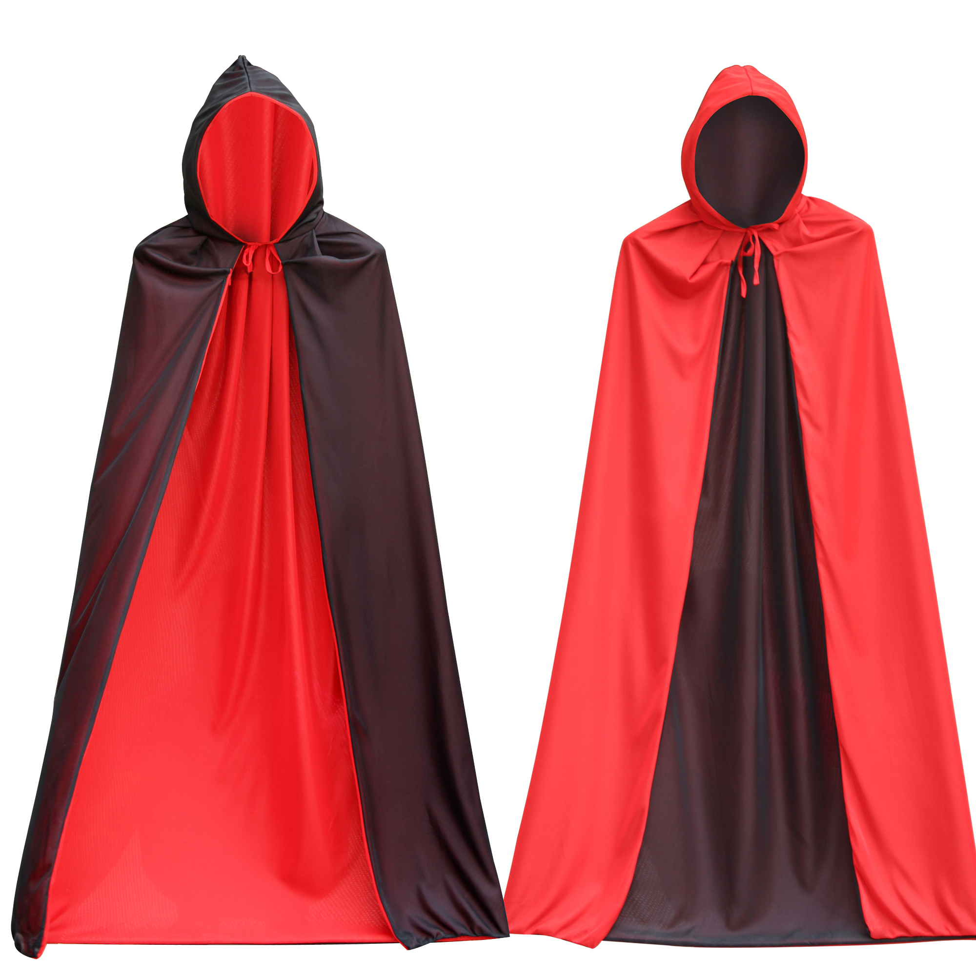 Double-layered cloak - black and red - 105 cm