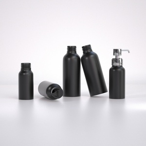 Guangzhou Manufacturer Make Matte Black Metal Packing Bottles for Liquid Eco-friendly Aluminum Recyclable Bottle - Product Image 1