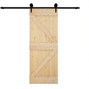 Porte coulissante intérieure en pin massif NARVIK, style ferme, 27,6''x82,7'', ouverture manuelle - Product Image 1
