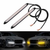 Feux de jour DRL pour voiture, bande lumineuse séquentielle pour phares de voiture, 2 pièces/ensemble