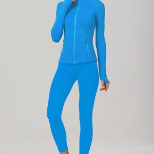 Ensemble de yoga deux pièces pour femmes, fermeture éclair, taille élastique, taille haute, couleur unie, spandex/nylon, écologique, séchage rapide, coupe ajustée, gym, yoga - Product Image 1