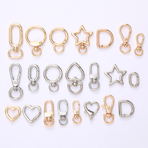 Fibbia per Borsa in Lega di Zinco di Alta Qualità, Anello a D Scorrevole, Gancio Portachiavi Oro e Argento, Accessori per Borse, Moschettone - Product Image 4