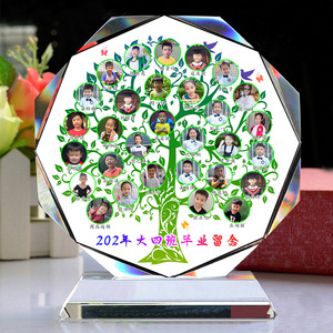 Crystal Photo <b>Frame</b> Round Customizable For Group Photos <b>Graduation</b> Souvenirs Living Room Display - Product Image 3