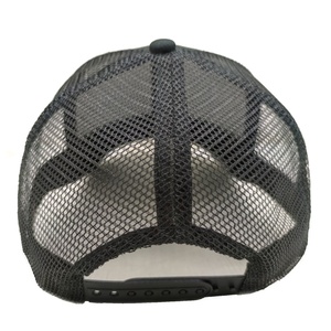 Custom PVC Patch Trucker Hat 6 Panel <strong>Black</strong> Cotton Front Mesh Back Baseball Cap with Underbrim Print &amp; Woven <strong>Label</strong> - Product Image 5
