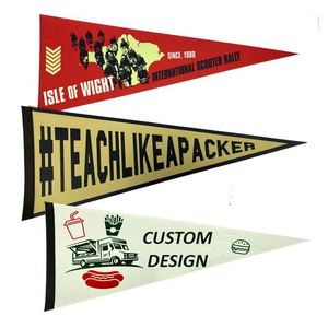 Custom New Wholesale Football Team <b>Wall</b> Decor Hanging Digital Printing Custom Pennant - Product Image 1
