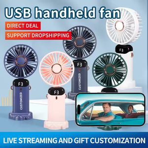 The new <b>Usb</b> handheld <b>fan</b> <b>mini</b> portable rechargeable small <b>fan</b> digital display office student small electric <b>fan</b> - Product Image 4