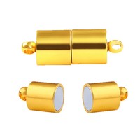 Boucle magnétique ronde en cuivre à aimant puissant pour accessoires de bijoux DIY, fermoirs pour colliers et bracelets