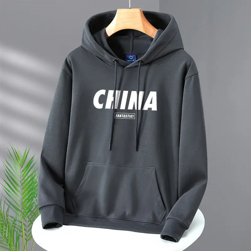 oversized heavyweight high quality 100% cotton luxury thick cotton quality men's hoodies