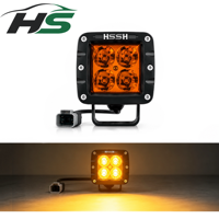 Nouveau phare de travail LED HSSH pour moto, étanche IP69K, 12V, en aluminium, pour tout-terrain, ambre, 6500K