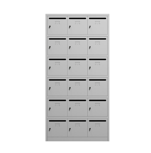 Boîtes <span class=keywords><strong>aux</strong></span> <span class=keywords><strong>lettres</strong></span> en métal pour appartements conçues en usine sur mesure 18 portes boîtes de livraison de colis de jardin avec serrure - Product Image 4