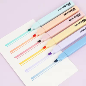 Marcadores Fluorescentes NOVISON de Punta Oblicua, 6 Colores, Resaltador Suave para Diario, Agenda, Notas, Material Escolar y de Oficina - Product Image 5