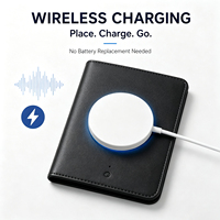 Porte-passeport intelligent avec suivi GPS, blocage RFID, portefeuille de voyage, recharge sans fil, compatible Apple Find My et Google Find Hub