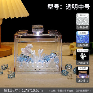 Poisson de combat thaïlandais pour bloc de construction de réservoir petit bureau en acrylique pour réservoir pour la décoration intérieure pour le salon et le petit aménagement paysager - Product Image 3