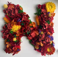 Lettres florales de fleurs séchées personnalisées faites à la main bricolage fleurs d'hortensia séchées artisanat à vendre cadeau donnant