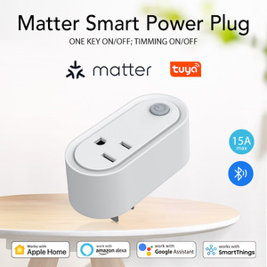 Prise intelligente Wi-Fi standard US 15A avec suivi de la consommation d'énergie, compatible avec l'application Tuya, <span class=keywords><strong>Apple</strong></span> Home, Google Home, <span class=keywords><strong>Amazon</strong></span> Alexa - Product Image 1