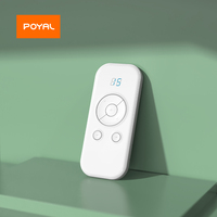 POYAL Télécommande 433 MHz 15 canaux pour stores enrouleurs intelligents, émetteur blanc moderne pour rideaux motorisés, idéal pour la maison et l'hôtel