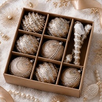 Boule de Noël en mousse colorée, modèle de luxe 1889, ornement décoratif suspendu pour arbre de Noël