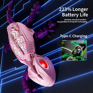 <span class=keywords><strong>Robot</strong></span> Gecko <span class=keywords><strong>Telecomandato</strong></span> a 6 Canali da 2.4 GHz Ricaricabile con Luci, Giocattolo Rampicante su Muro - Un Regalo Unico e Divertente per Bambini - Product Image 2