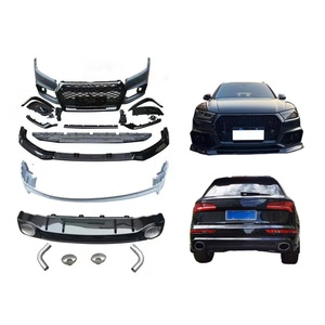 Kit carrosserie de pare-chocs avant sport Audi Q5/Q5L 2018-2020 avec feux antibrouillard, installation par vis, ajustement universel - Product Image 1