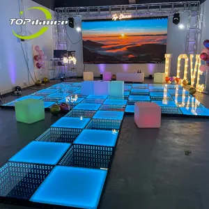 Đầy Màu Sắc 3D Hiệu Ứng LED Dancing Gạch Lát Sàn DJ Chiếu Sáng Ý Tưởng