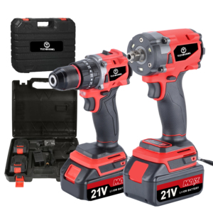 Kit de 2 Herramientas de Impacto de Litio de 18 V, Destornillador Eléctrico, Taladro Inalámbrico Recargable de 21 V - Product Image 5
