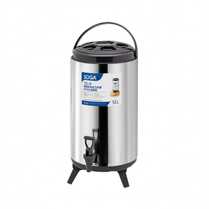 Distributeur de boissons chaudes et froides SOGA 12L en acier inoxydable, qualité commerciale - Product Image 1