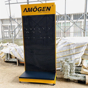 Nhà máy tùy chỉnh kích thước màu vàng triển lãm kệ trưng bày cho các cửa hàng phần cứng cửa hàng treo <span class=keywords><strong>Pegboard</strong></span> Kim Loại Rack hiển thị - Product Image 3