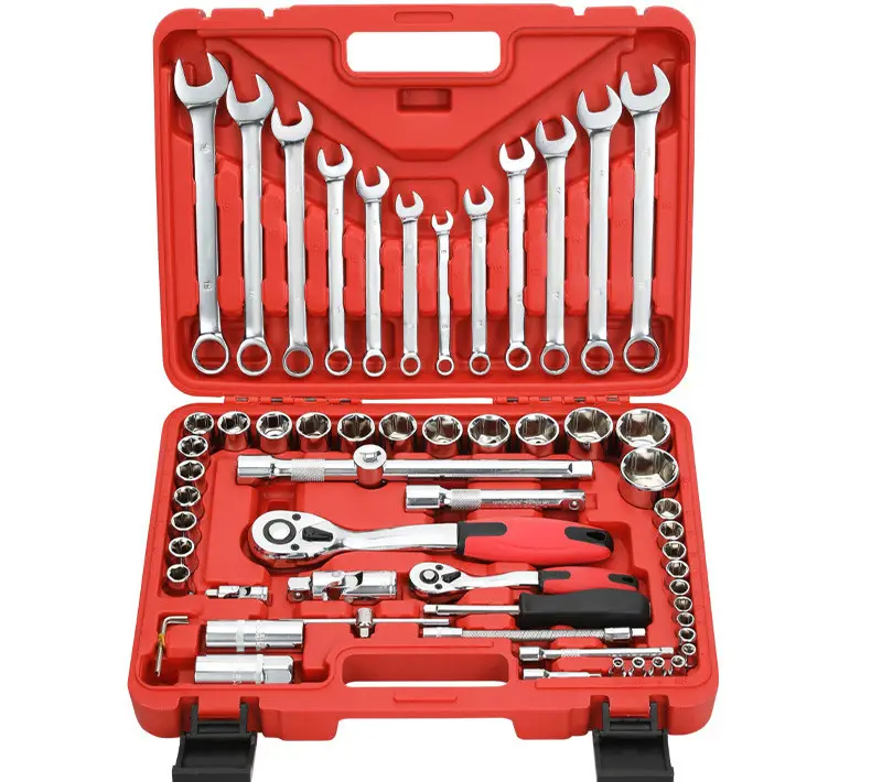 Workpro — kit d'outils manuels de réparation automobile, ensemble complet de réparation ménagers avec boîte à outils en plastique, 61 pièces