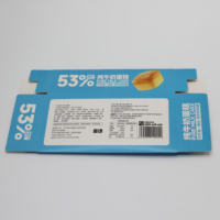 Boîtes en papier personnalisées imprimées avec des dessins de pain, laminage mat CMYK, vente en gros, boîtes pliables pour aliments, boîtes de vente au détail pour supermarchés